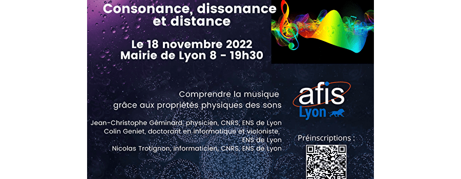 [Lyon - vendredi 18 novembre 2022] Comprendre la musique grâce aux propriétés physiques des sons